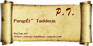 Pengő Taddeus névjegykártya